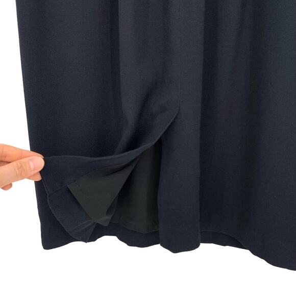 BARNEYS NEW YORK Cut Out Sheath Dress Navy Blue 6 - Picture 12 of 12